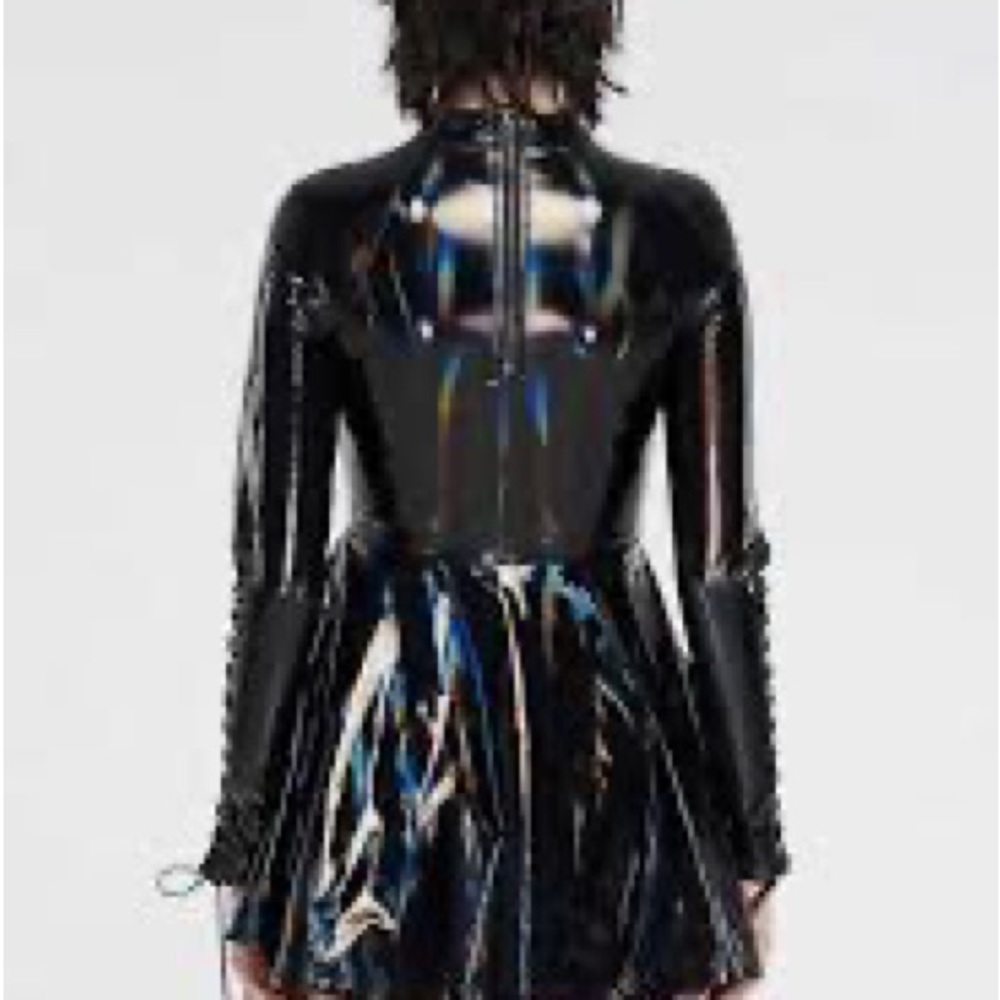 Punk Rave long-sleeve hologram skater dress